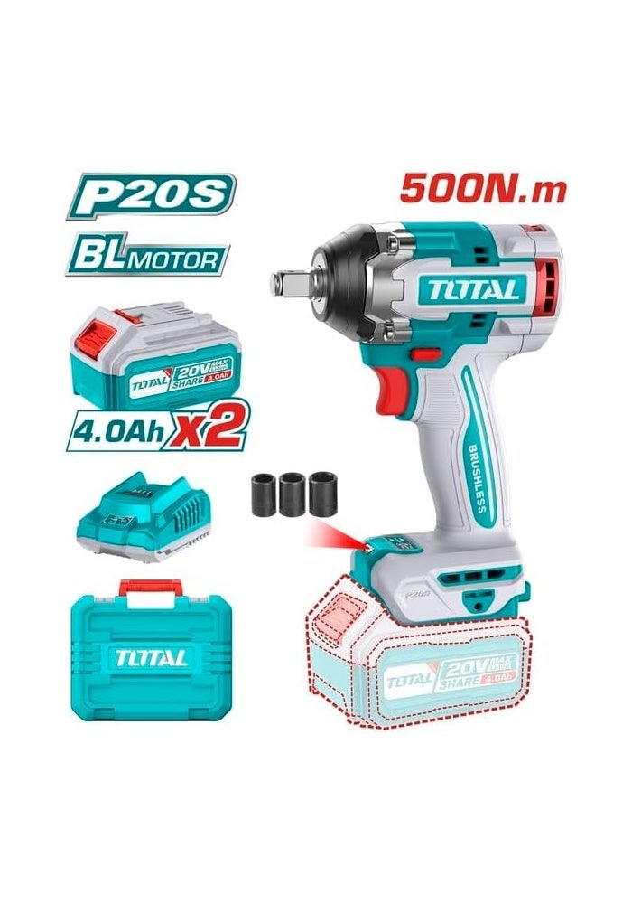 TOTAL Cordless Impact Wrench TIWLI2050 - Image 2