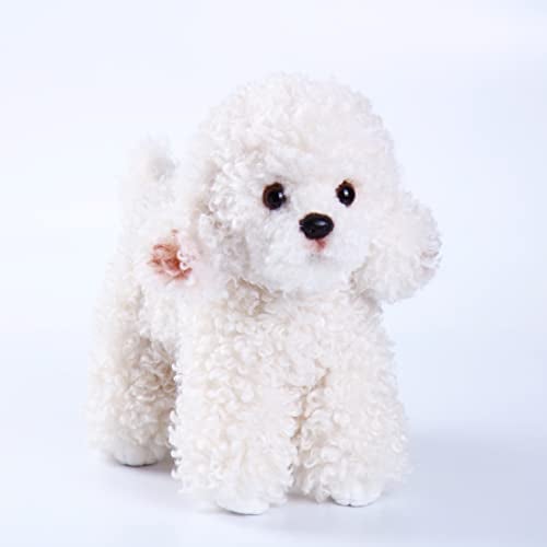 CU-MATE CUMATE 12 Plush Poodle Dog Toys SimulationRealistic Lifelike Soft Stuffed Animal Dog Handmade Stuffed Dog Toys Present Gift for Boys and Girls - Image 1