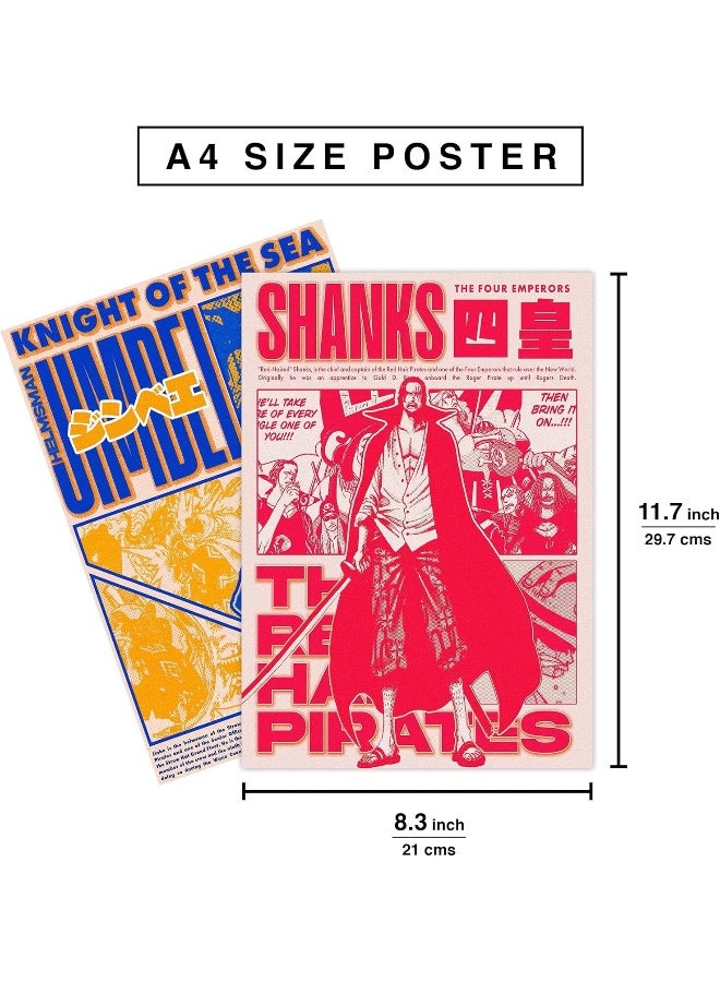 CodersParadise Pack of 6 - One Piece Anime Wall Posters 8x12 inch (A4 Size) - Image 4