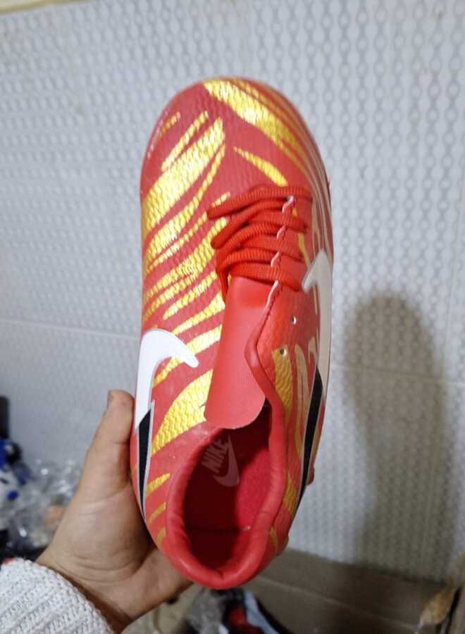 Tartan pentagon orange in gold - size 44