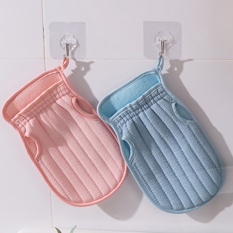 🚽 قفاز استحمام مزدوج الوجه لتنظيف البشرة في المنزل - Image 4