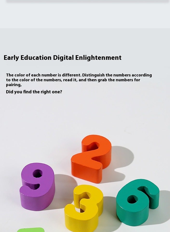 Quantity color classification teaching aids, Magnetic Color and Number Maze, Wooden Magnet Maze Color And Number Shape Sorter, Cognitive 3D Puzzles Board, Game Kids, Montessori Educational Toys, Educational Toys (Numbers, colors, shapes) - Image 3