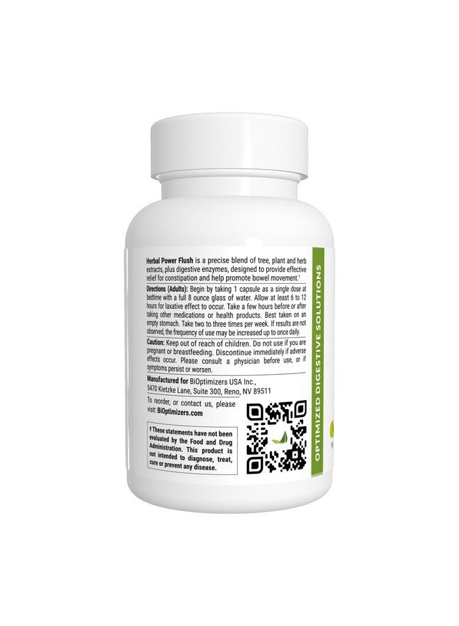 BIOptimizers Herbal Power Flush - Extra Strength Digestive Cleanse - Eliminate Toxins Improve Bowel Digestion - Bloating Discomfort Relief for Adults - 90 Capsules - Image 2