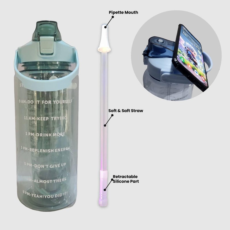 Generic Motivational Water Bottle Set 900ml 300ml 2000ml Leakproof BPA Free  - Image 4