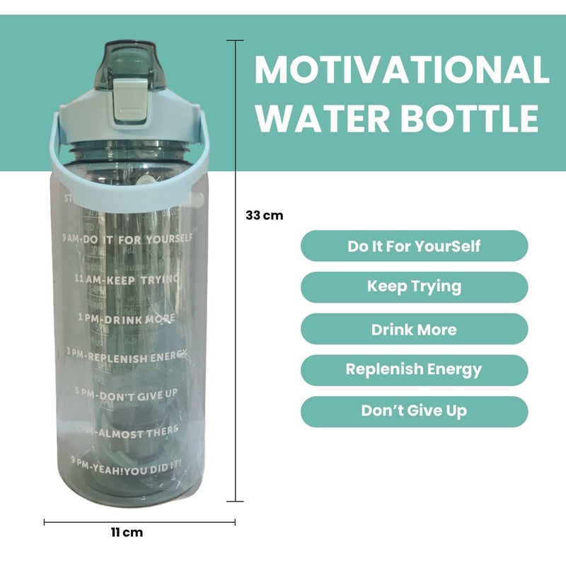 Generic Motivational Water Bottle Set 900ml 300ml 2000ml Leakproof BPA Free  - Image 5