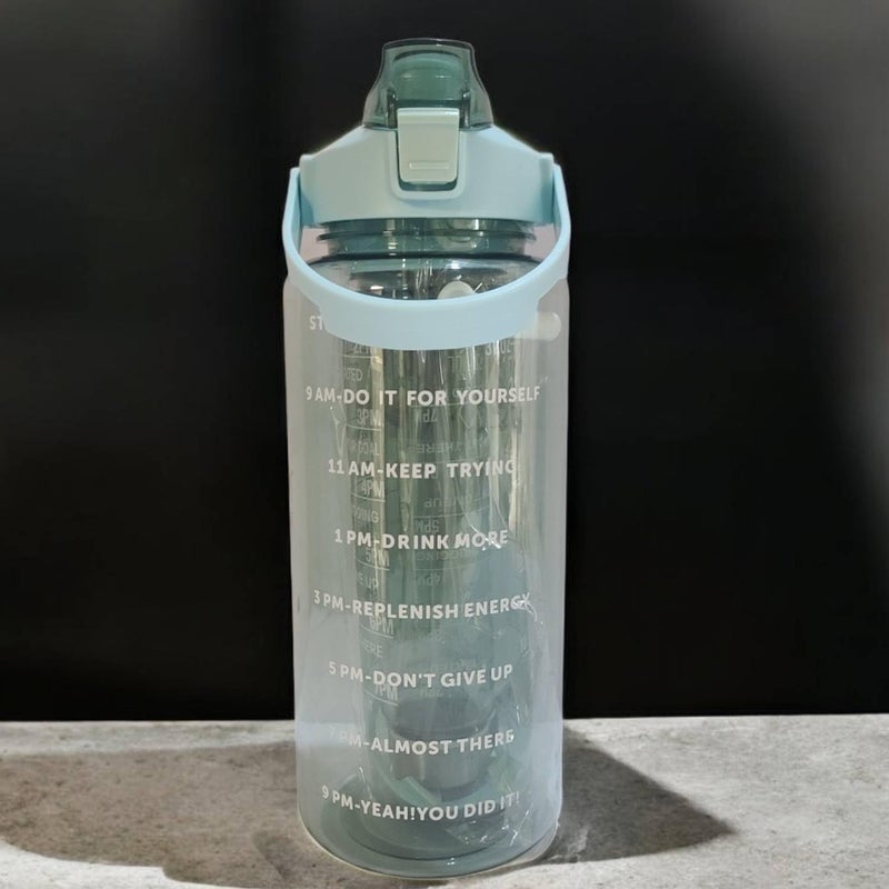 Generic Motivational Water Bottle Set 900ml 300ml 2000ml Leakproof BPA Free  - Image 2
