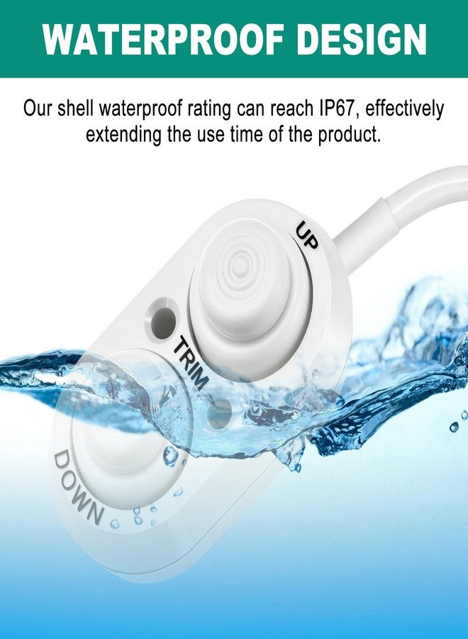 IHOUMEX Tilt Trim Switch for Boat Outboard Motor Up Down Control Trim Switch with IP67 Waterproof for Marine Boat Yacht Ships 12V DC, White - Image 4