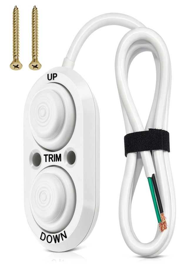 IHOUMEX Tilt Trim Switch for Boat Outboard Motor Up Down Control Trim Switch with IP67 Waterproof for Marine Boat Yacht Ships 12V DC, White - Image 1