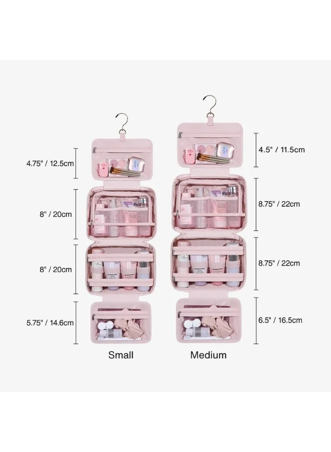 باج سمارت BAGSMART Light Pink Spacesaver ExploreEase Puffy Multi-Functional Toiletry Bag