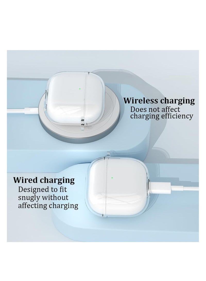 Clear Case for AirPods 4th NC Generation Case, Compatible with AirPods 4 NC Gen (2024), Drop Protection Cover with Lanyard, Reduced Yellowing, Wireless Charging, Shock Resistant, Full Protection - Image 2