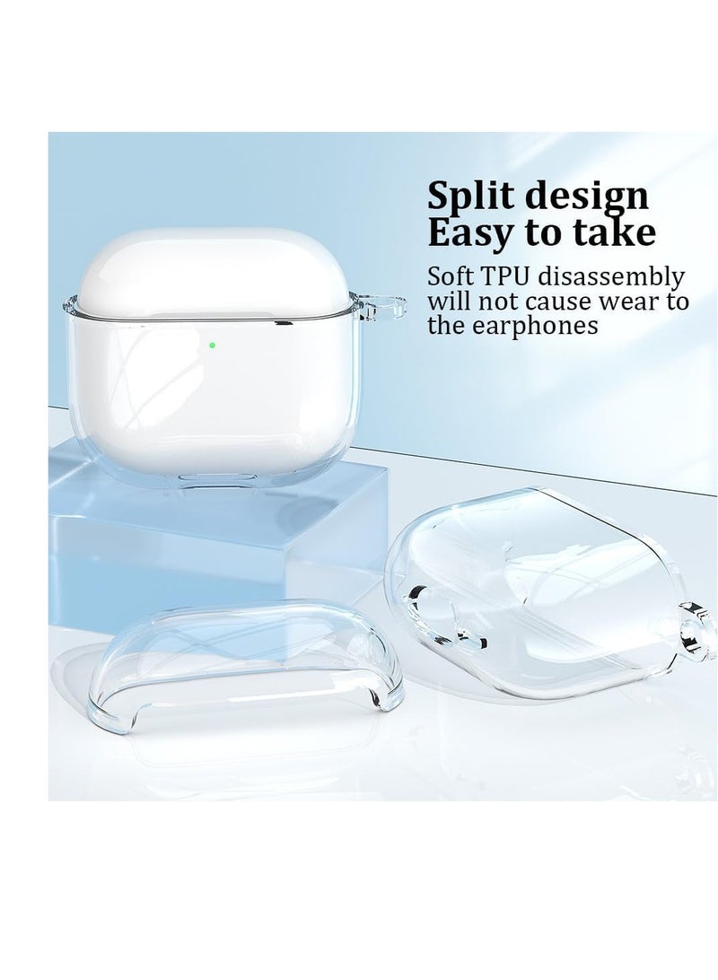 Clear Case for AirPods 4th NC Generation Case, Compatible with AirPods 4 NC Gen (2024), Drop Protection Cover with Lanyard, Reduced Yellowing, Wireless Charging, Shock Resistant, Full Protection - Image 3