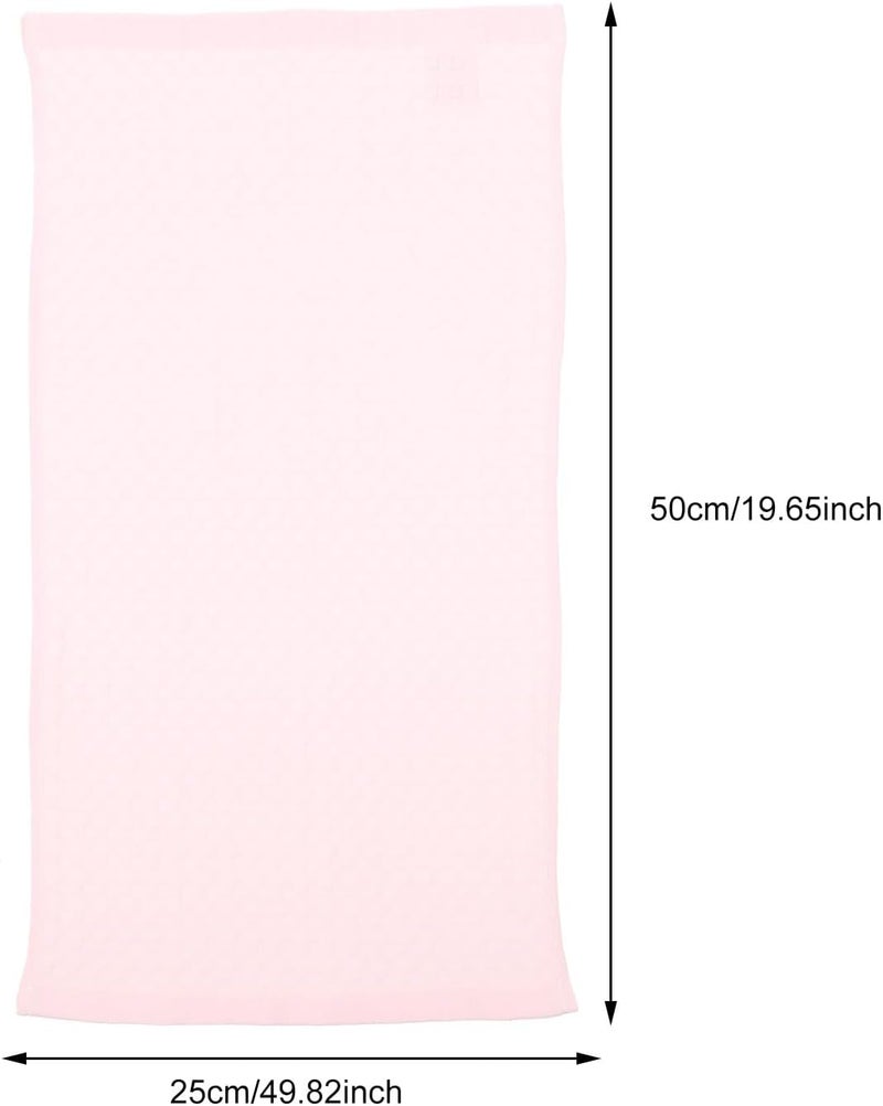 FAVOMOTO 2pcs Pink Muslin Washcloths Soft Cotton Face Towels, Absorbent Waffle Weave Towels for Facial Cleansing and Hand Use - Image 2