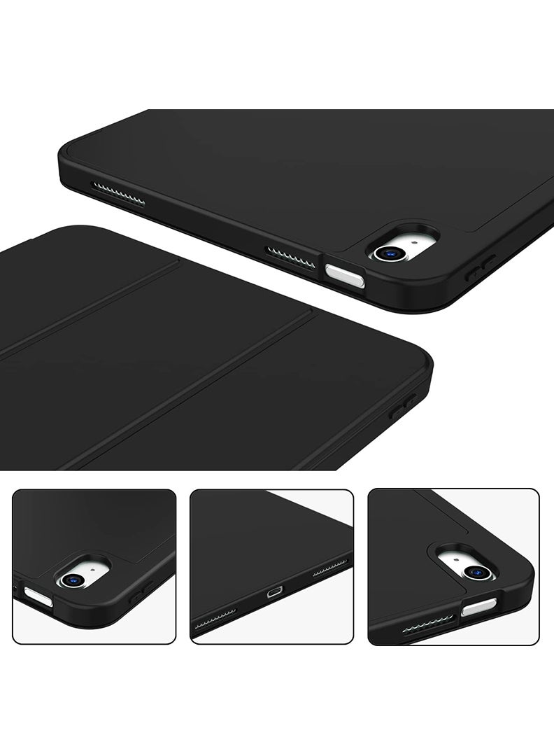 Theodor Case for iPad Air M3 2025/ M2 2024 11-Inch , iPad Air 5/4 (2022/2020 5th/4th Gen 10.9-Inch) with Pencil Holder, Slim Tablet Cover with Soft TPU Back, Auto Wake/Sleep Black  - Image 3
