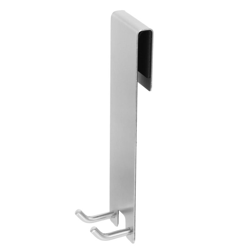 Stainless Steel Bathroom Hook Heavy Duty Punch Free Hanging Storage for Glass Door Shower - Image 1