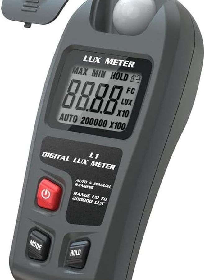 مقياس الضوء الرقمي لوكس جهاز اختبار إيقاف تلقائي دقة عالية قياس لومن السطوع - Image 2