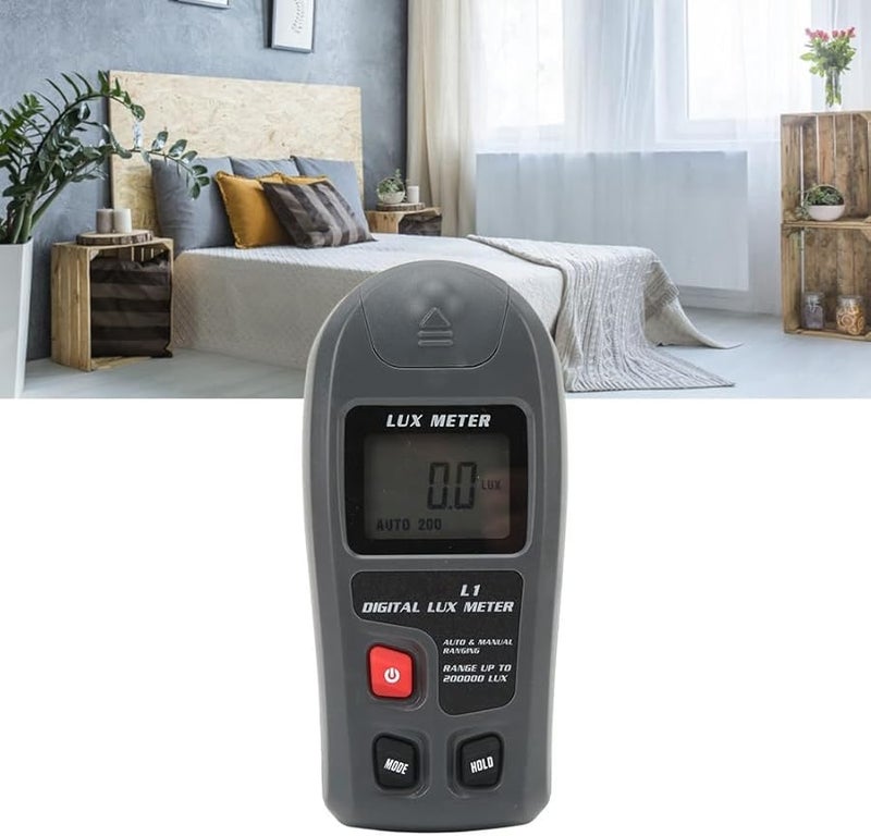مقياس الضوء الرقمي لوكس جهاز اختبار إيقاف تلقائي دقة عالية قياس لومن السطوع - Image 4
