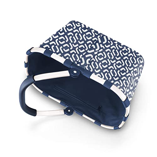 reisenthel carrybag signature navy- Sturdy shopping basket with plenty of storage space and practical inner pocket - Elegant and water-repellent design - Image 2