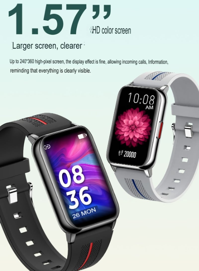 H76 Smart Watch, 1.57 Inch Curved Screen Health Monitoring Smart Bracelet, Waterproof Comfortable Outdoor Sports Watch With Heart Rate Blood Oxygen Monitor, (1pc, Golden Mesh Strap) - Image 2