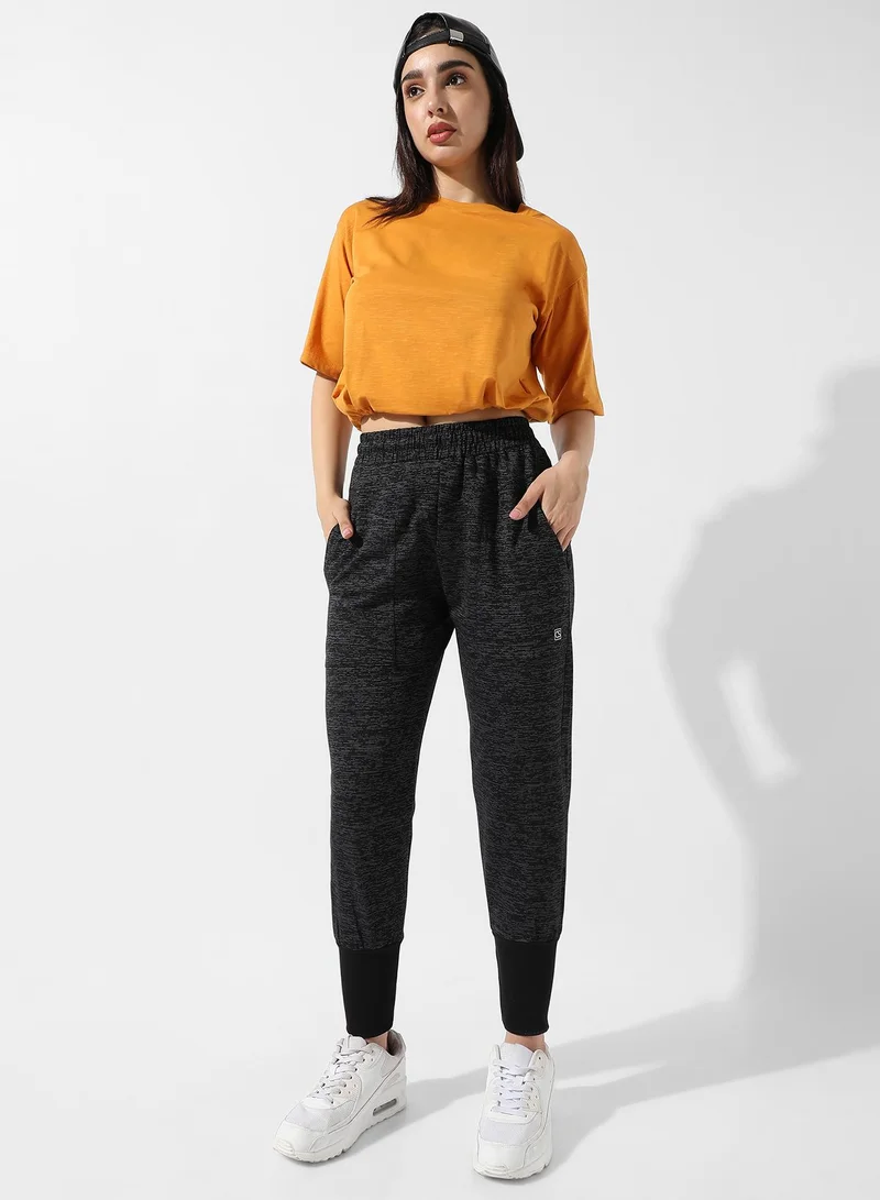 Campus Sutra Women's Solid Mustard Yellow Cinched Top