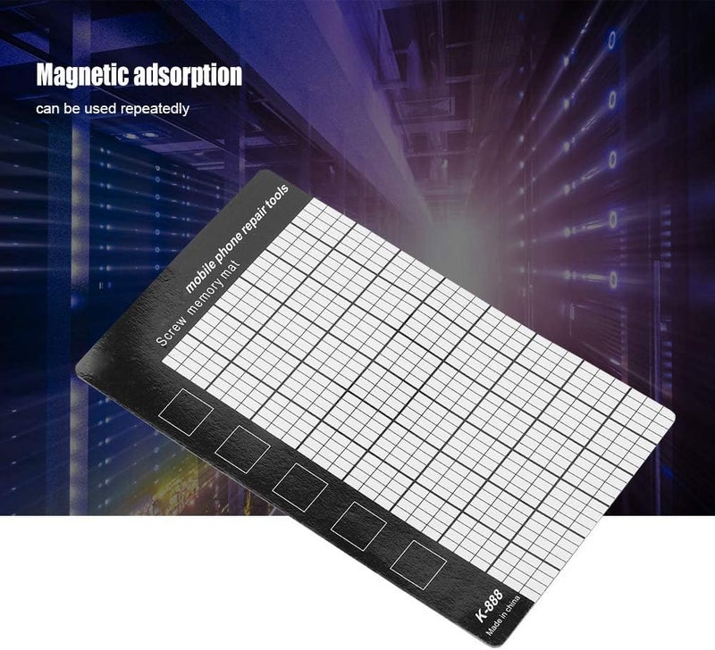 klarako Portable Magnetic Screw Pad - Universal Magnetic Mat, Prevent Screw Loss, Grid Design, Note Box, Compact and Beautiful, Easy to Carry - Image 3