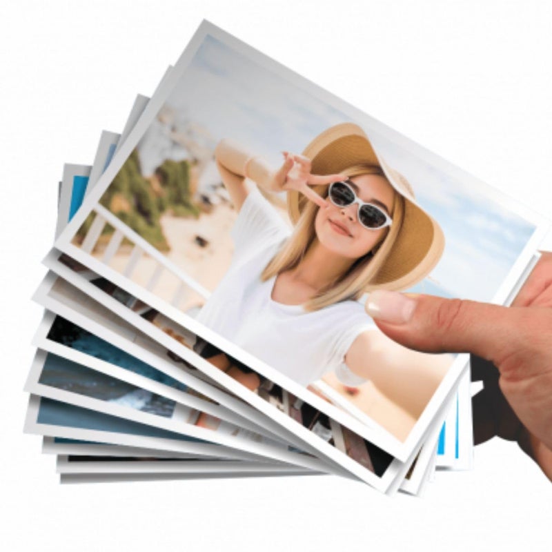 Brandian Brandian 20 Customised Photo Print Share Special Moments with Personalized Photos Add Emoji Text Gift Multicolour 4 X 6 Inches White Pack of 20 - Image 1