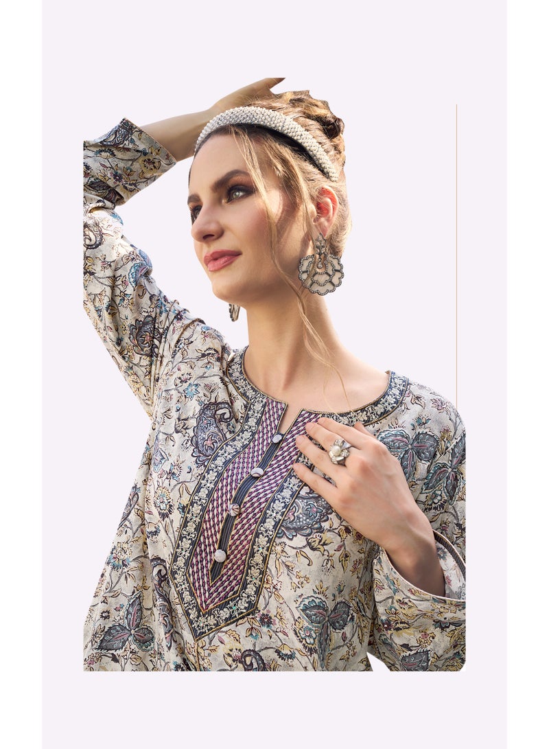 Sara Arabia Scroll Paisley Jalabiya - Image 2