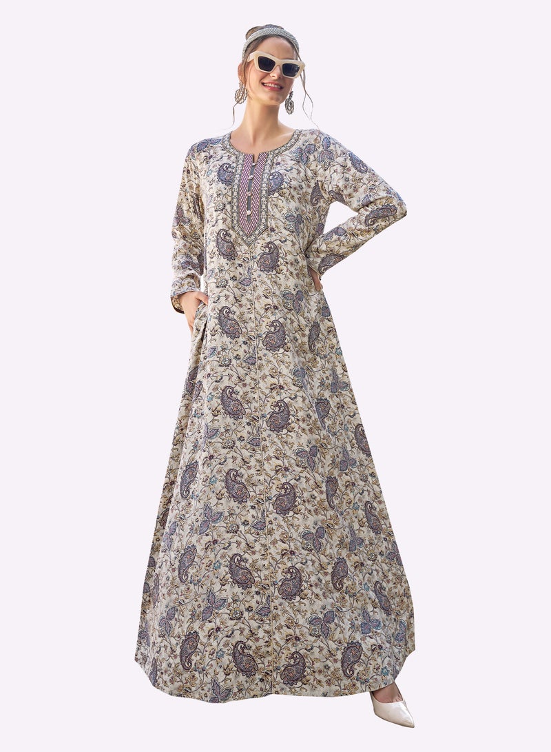 Sara Arabia Scroll Paisley Jalabiya - Image 1