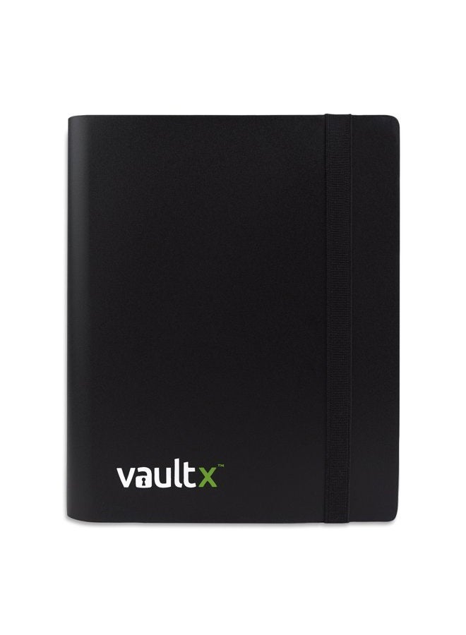 Vault X 4 Pocket Trading Card Strap Binder, 160 cards, Standard, 20 Side-Loading Pages, Folder for Collectible Card Games, Sports, TCG (Black) - Image 1