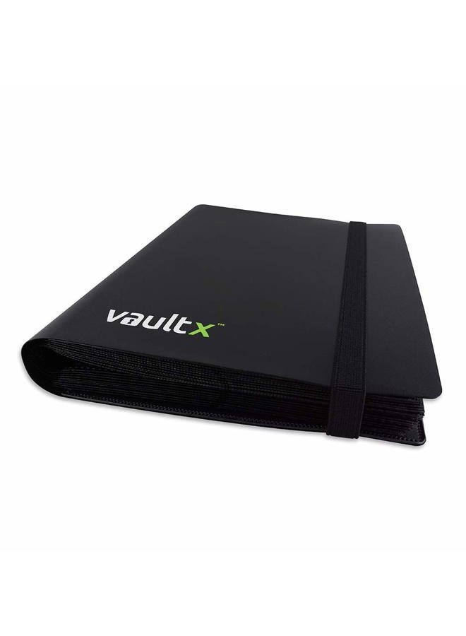 Vault X 4 Pocket Trading Card Strap Binder, 160 cards, Standard, 20 Side-Loading Pages, Folder for Collectible Card Games, Sports, TCG (Black) - Image 3