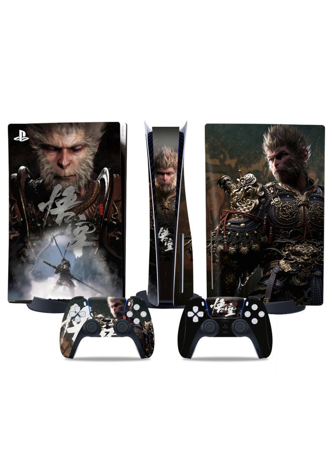 PS5 Game Machine Sticker Black Myth Wukong Color Film Protective Film Optical Drive Digital Handle Color Sticker-Color:TN—DiskPS5—6022 - Image 5