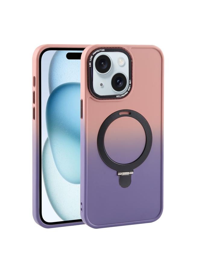اس-توب جراب لهاتف iPhone 15 Gradient MagSafe Holder Liquid TPU Hybrid PC Phone Case - Image 1