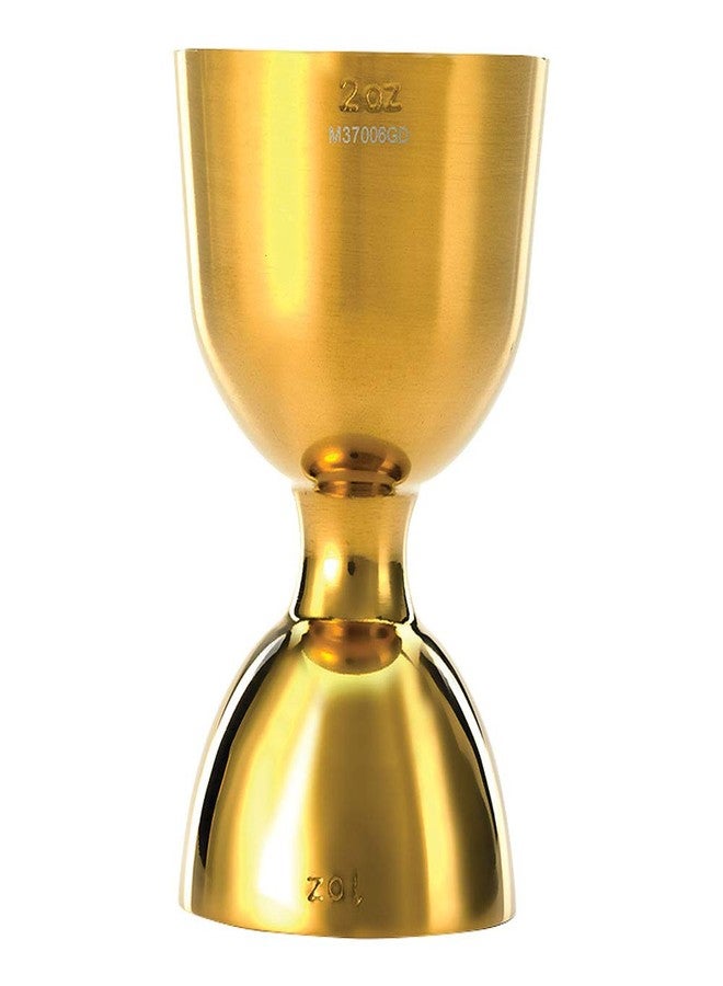Barfly M37006GD Heavy-Duty Straight Rim Bell Jigger, 1 oz x 2 oz, Gold - Image 1