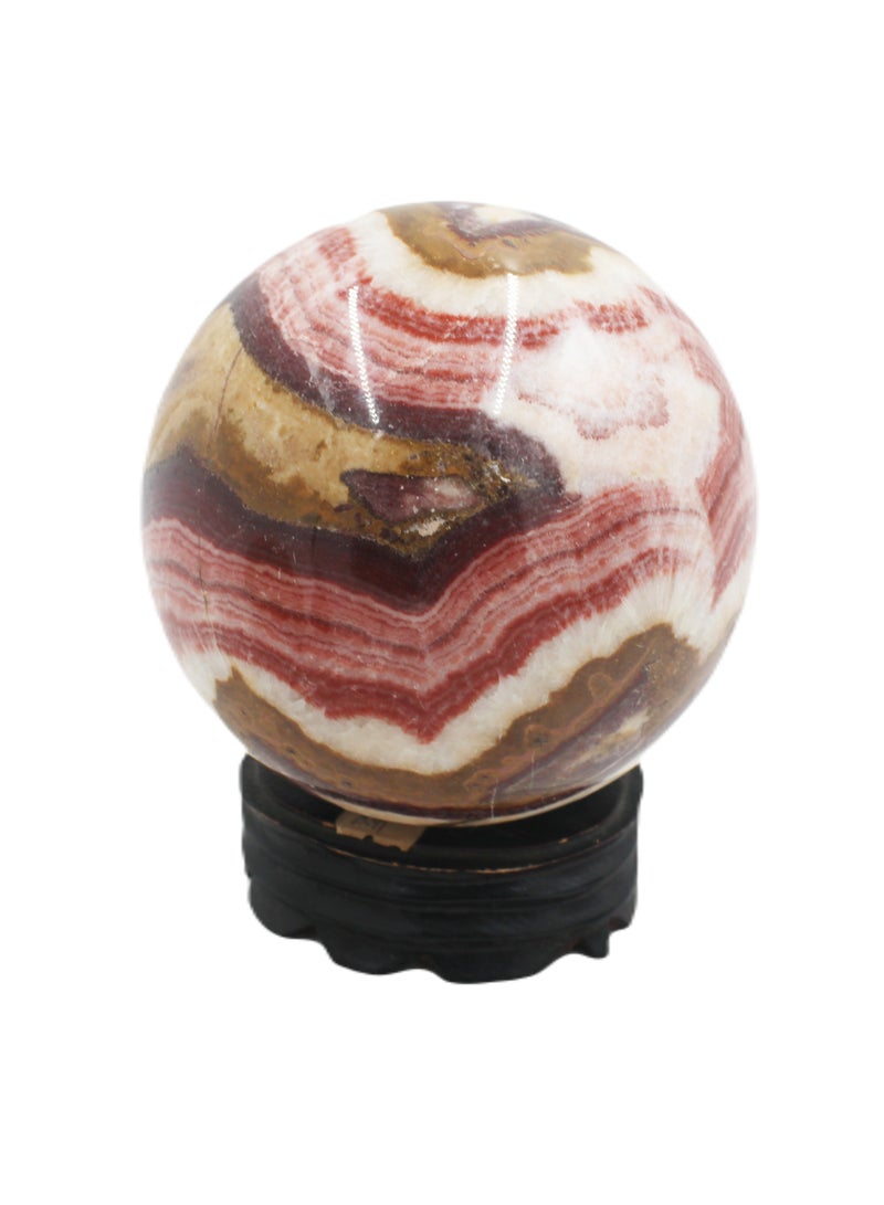 Antique Museum Malachite Natural Stone With Wooden Base 15 X 11 CM  - Image 1