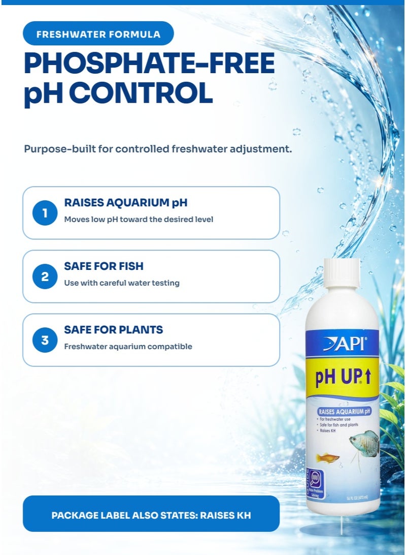 API pH Up 16 oz, Aquarium pH Adjuster, Water Conditioner Treatment for Fish Tank, Increases Alkaline Levels, for Fresh Water, Salt Water, Aquarium - Image 4