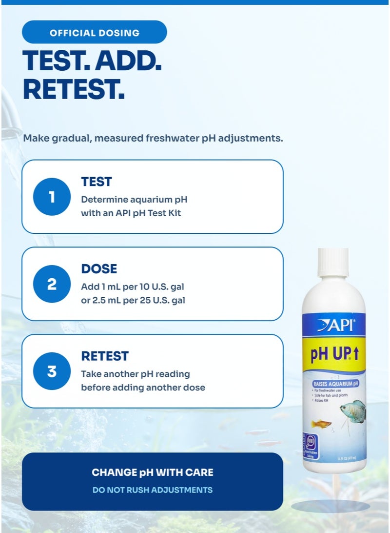 API pH Up 16 oz, Aquarium pH Adjuster, Water Conditioner Treatment for Fish Tank, Increases Alkaline Levels, for Fresh Water, Salt Water, Aquarium - Image 5