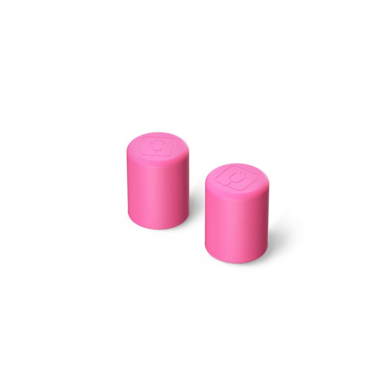 BrÃ¼Mate Magnetic Straw Caps | Silicone Straw Topper 2-pack | Dust & Dirt Resistant | Compatible with All Era and Resa Tumblers (Neon Pink) - Image 1