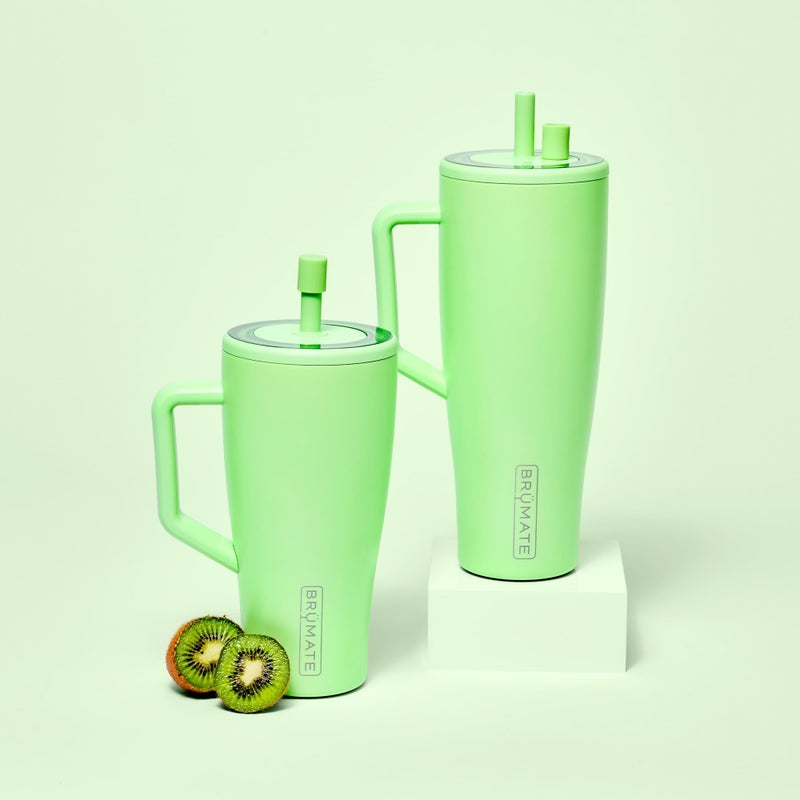 BrÃ¼Mate Magnetic Straw Caps | Silicone Straw Topper 2-pack | Dust & Dirt Resistant | Compatible with All Era and Resa Tumblers (Neon Pink) - Image 2