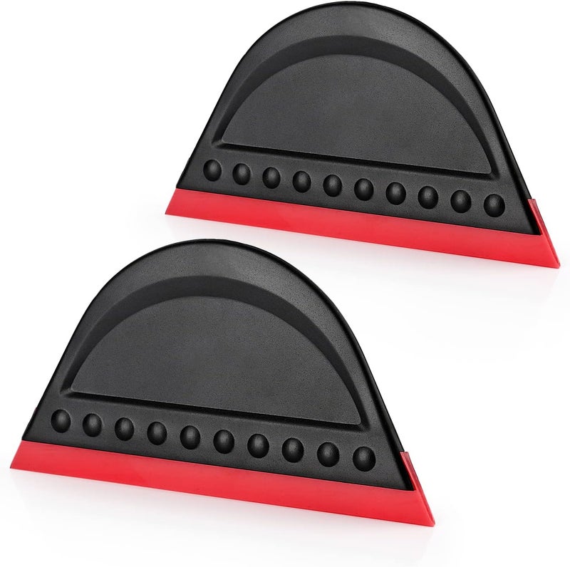 FOSHIO 2 Pack Black Mini Squeegee for Vinyl, Window Tint Car Film Wrap, Sign Making, DIY Crafting, Wallpaper Smoothing Tool, Squeegee for Window Cleaning for Car Windshield, Window, Mirror, Glass Door Good ventilation - Image 1