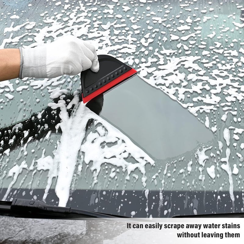 FOSHIO 2 Pack Black Mini Squeegee for Vinyl, Window Tint Car Film Wrap, Sign Making, DIY Crafting, Wallpaper Smoothing Tool, Squeegee for Window Cleaning for Car Windshield, Window, Mirror, Glass Door Good ventilation - Image 5