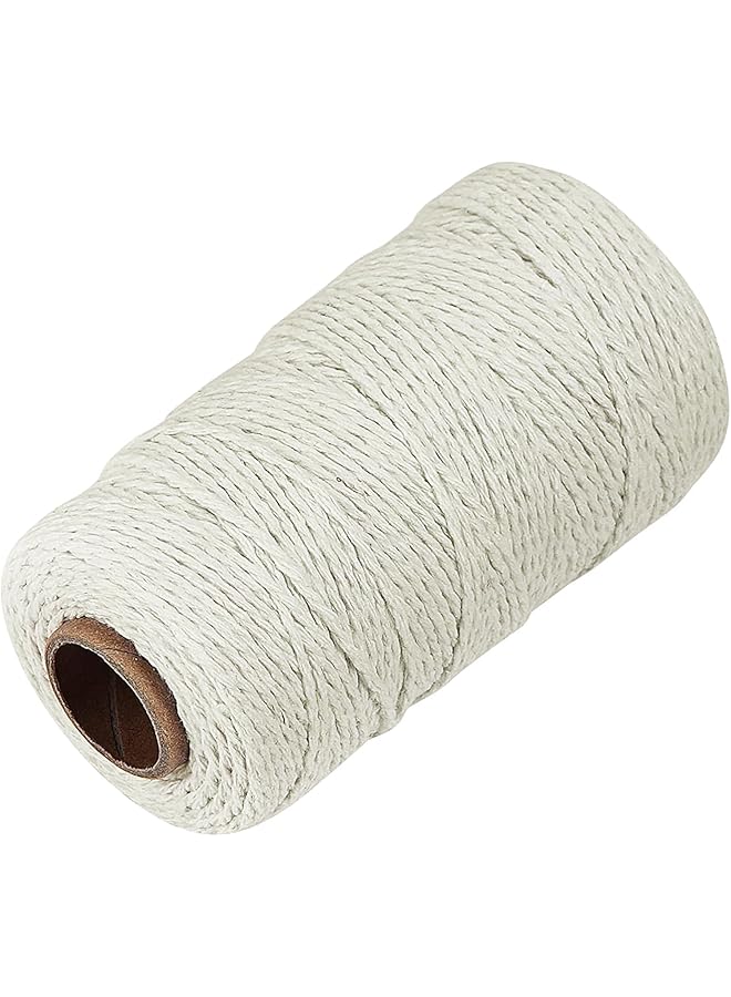 إيروريكس خيط جزارة قطني بيج خيط 3 مم للحرف اليدوية خيط الخباز خيط طبيعي للحرف اليدوية خيط حديقة خيط تغليف الهدايا 1 بيج - Image 1