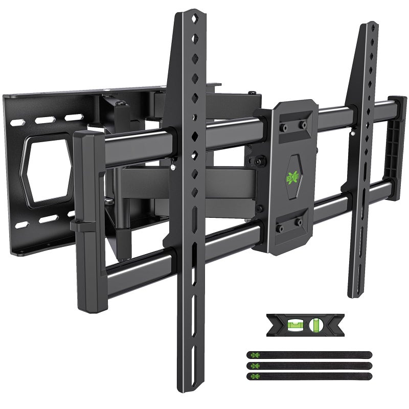 USX MOUNT Full Motion TV Mount for 42-80 Inch Flat Screen LED TV up to 120 lbs, Swivel TV Wall Mount Dual Articulating Arms, Tool-Free Tilt TV Bracket Max VESA 600x400mm, for 8-16 in Wood Studs - Image 1