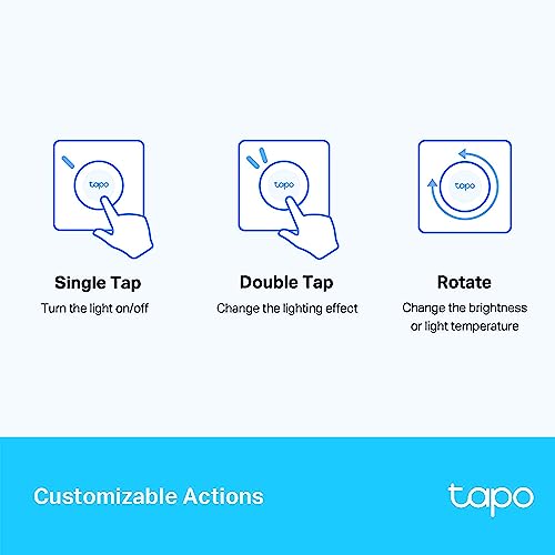Tapo S200D Smart Remote Dimmer Switch, Multiple Ways Control, Real-Time Notifications, No Wire Required, Battery Included, Tapo Hub Required Sold Separately, Easy Setup And Use, 3 Volts - Image 4