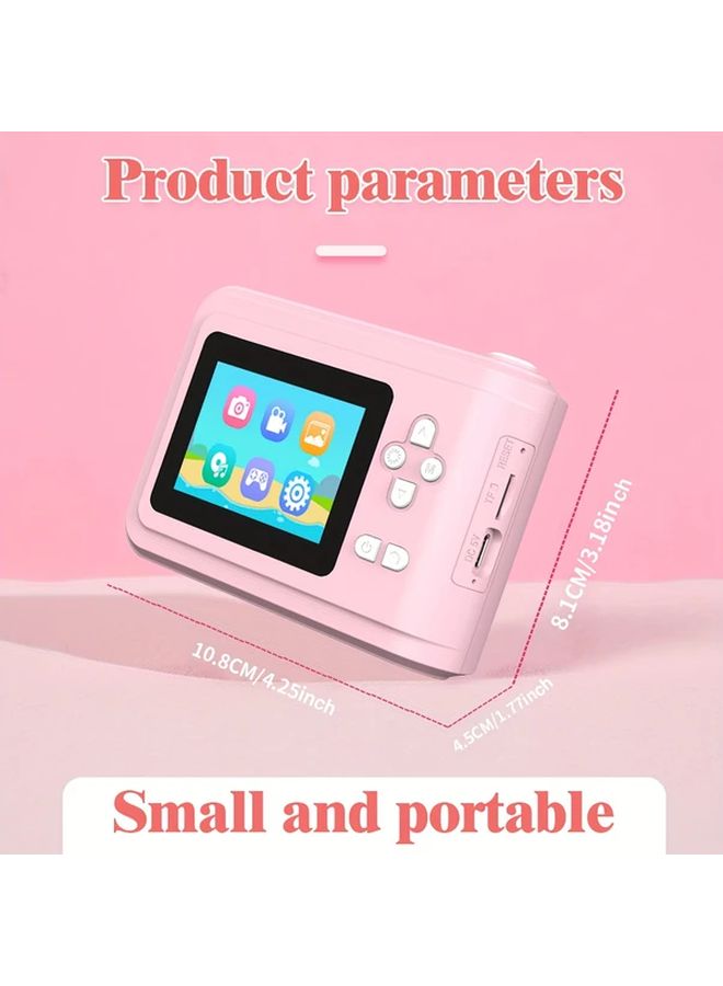 Blue Instant Print Camera With 2 Rolls Photo Paper USB Rechargeable Digital Photo Printer - Image 5