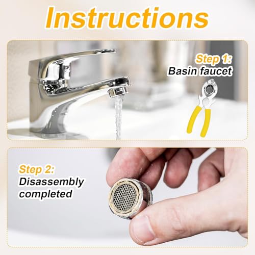 Massmot Faucet Wrench, Bathroom Plumbing Repair Tool, Strong Bite Universal Tap Spanner for Kitchen and Bathroom, Easy To Use - Image 4