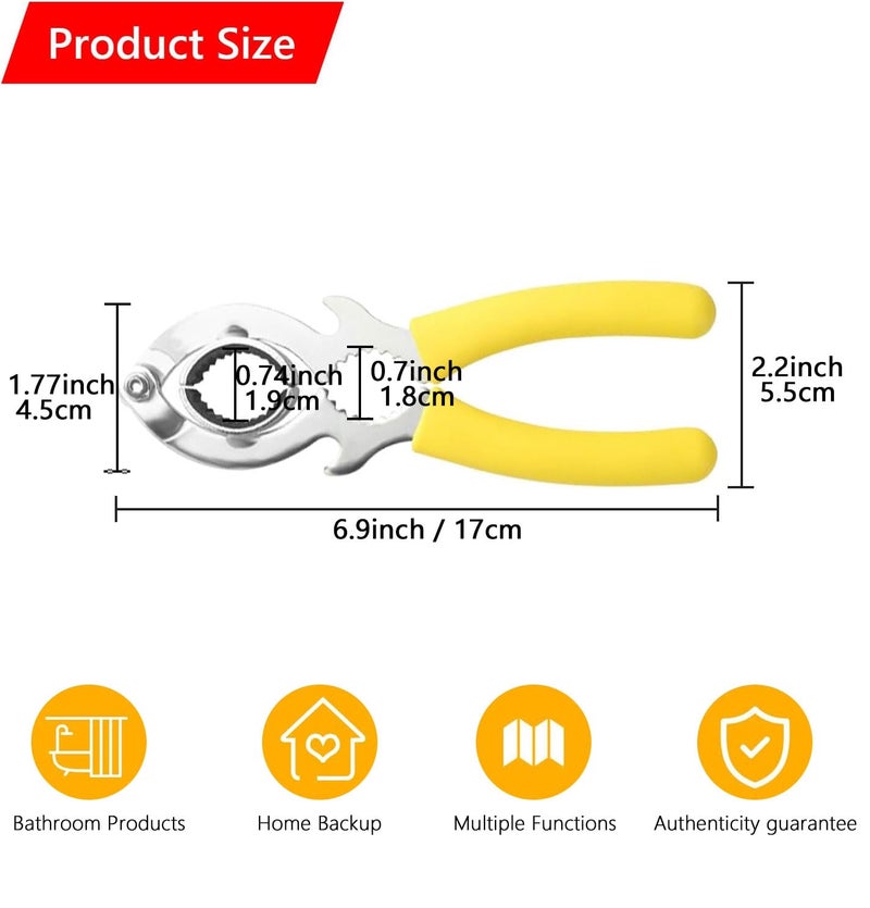 Massmot Faucet Wrench, Bathroom Plumbing Repair Tool, Strong Bite Universal Tap Spanner for Kitchen and Bathroom, Easy To Use - Image 2