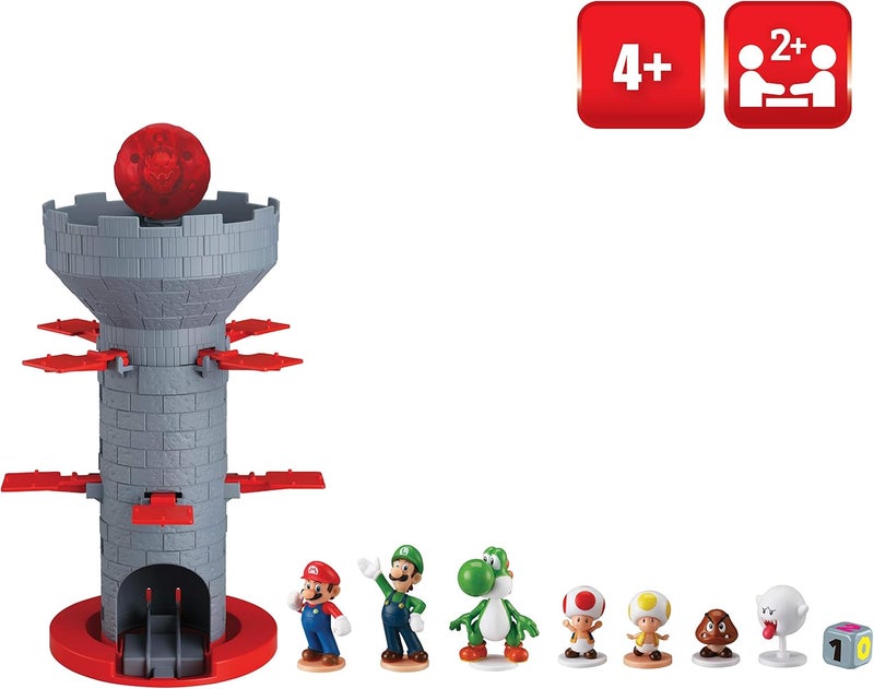 Epoch Games Super Mario Blow Up! Shaky Tower Balancing Game - Tabletop Skill and Action Game with Collectible Super Mario Action Figures (Pack of 1) - Image 3