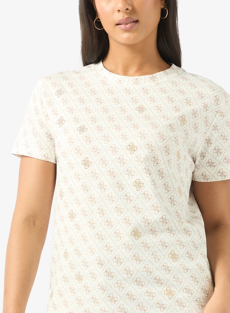GUESS 4G Rhombus Studs Short Sleeve T-Shirt