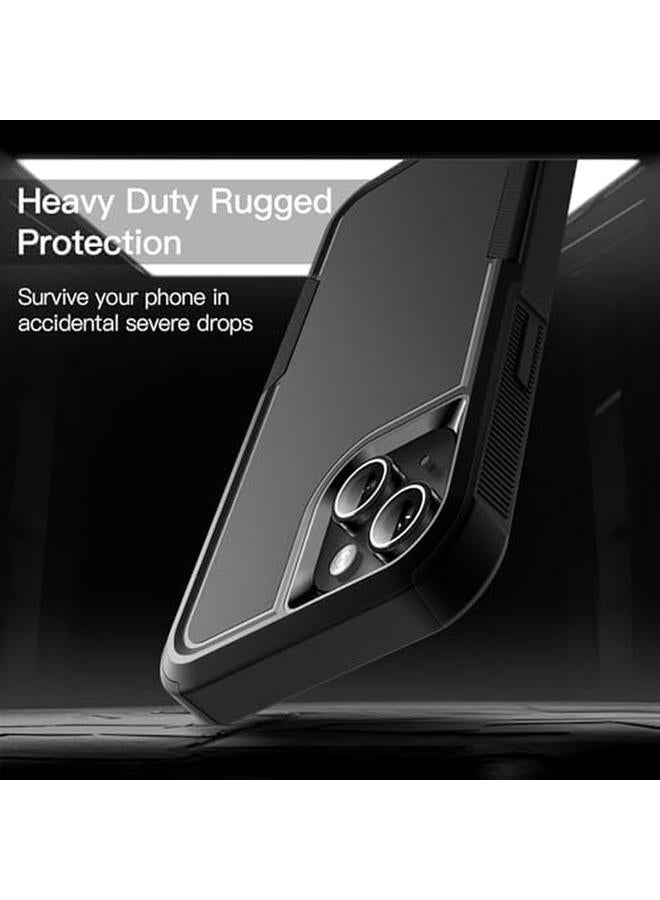 Jetech Case For Iphone 14 Plus 6.7 Inch Heavy Duty Dual Layer Rugged Protection Shockproof Protective Tough Phone Cover With Matte Back Black - Image 4