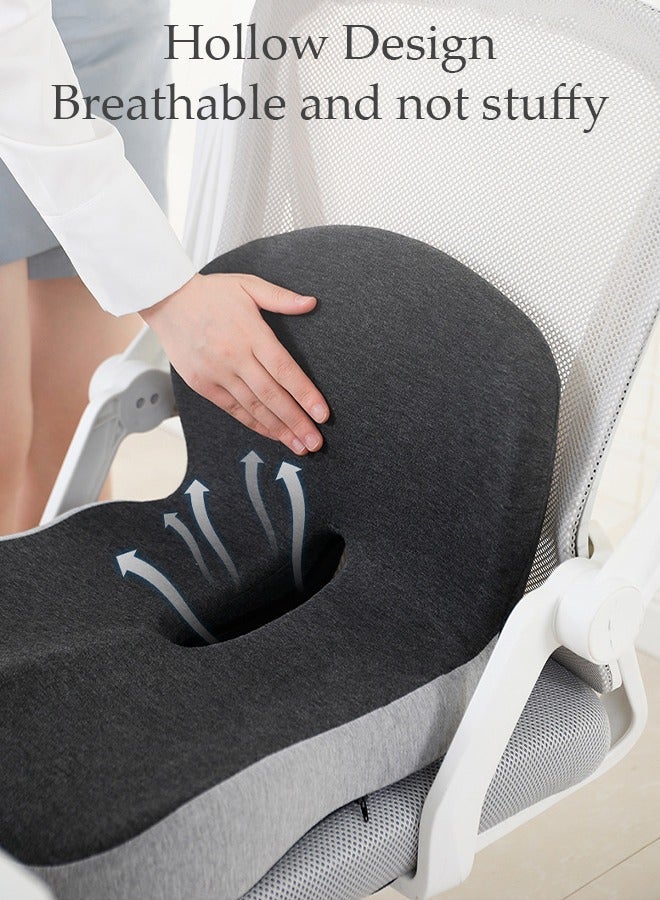 Lumbar Support Pillow Seat Cushion for Office Chair - Pressure Relief, Sciatica & Tailbone Pain Relief, Memory Foam Firm Coccyx Pad - Image 5