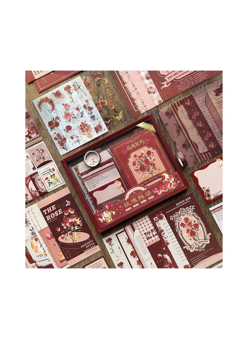 SYOSI Aesthetic Scrapbook Kit for Journaling, Vintage Scrapbooking Supplies Set Bullet Journal Scrapbook Accessory Kit Artistic Scrapbooking Kit Creative Bullet Scrapbook Supplies for Women Kid Teen Girl - Image 5